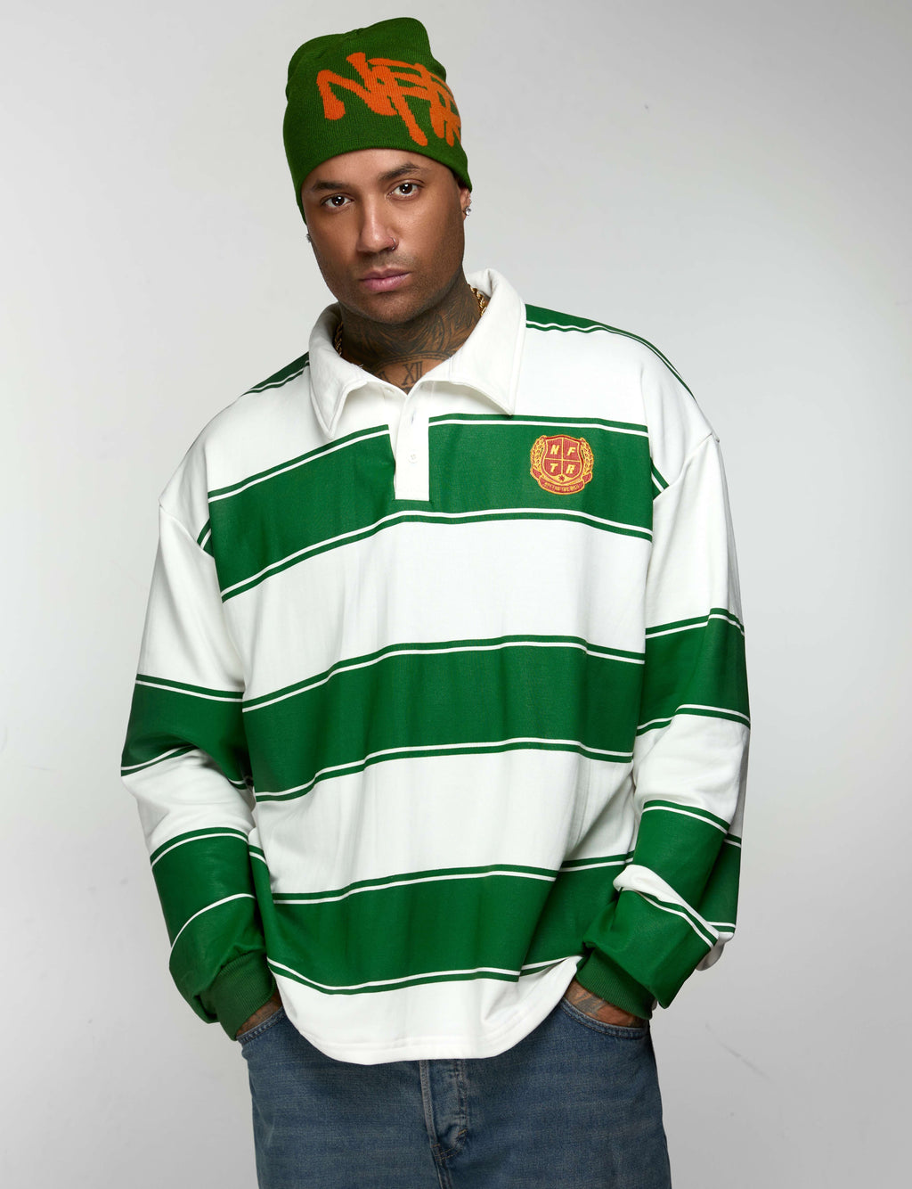 NFTR Polo Sweater Green
