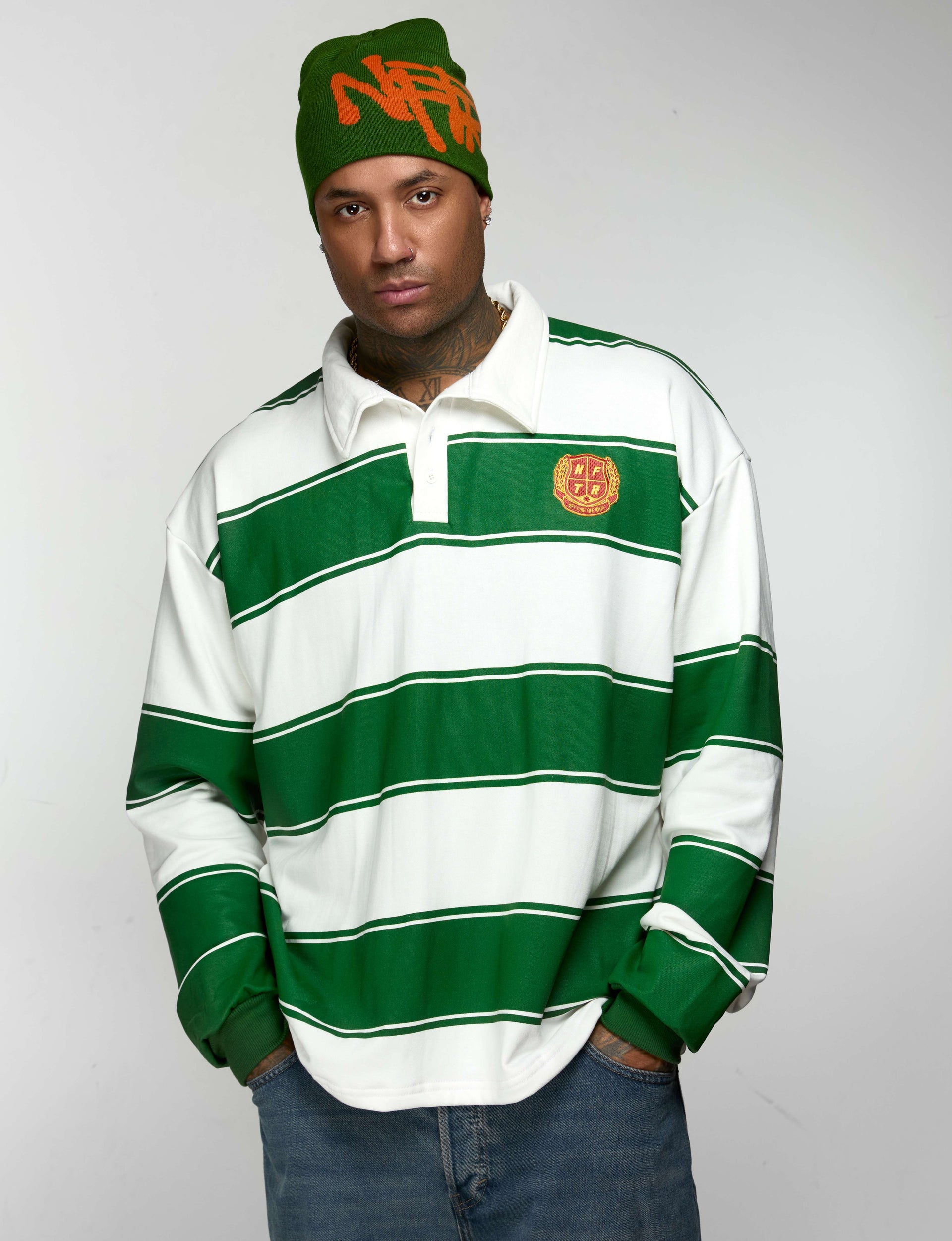 NFTR Polo Sweater Green