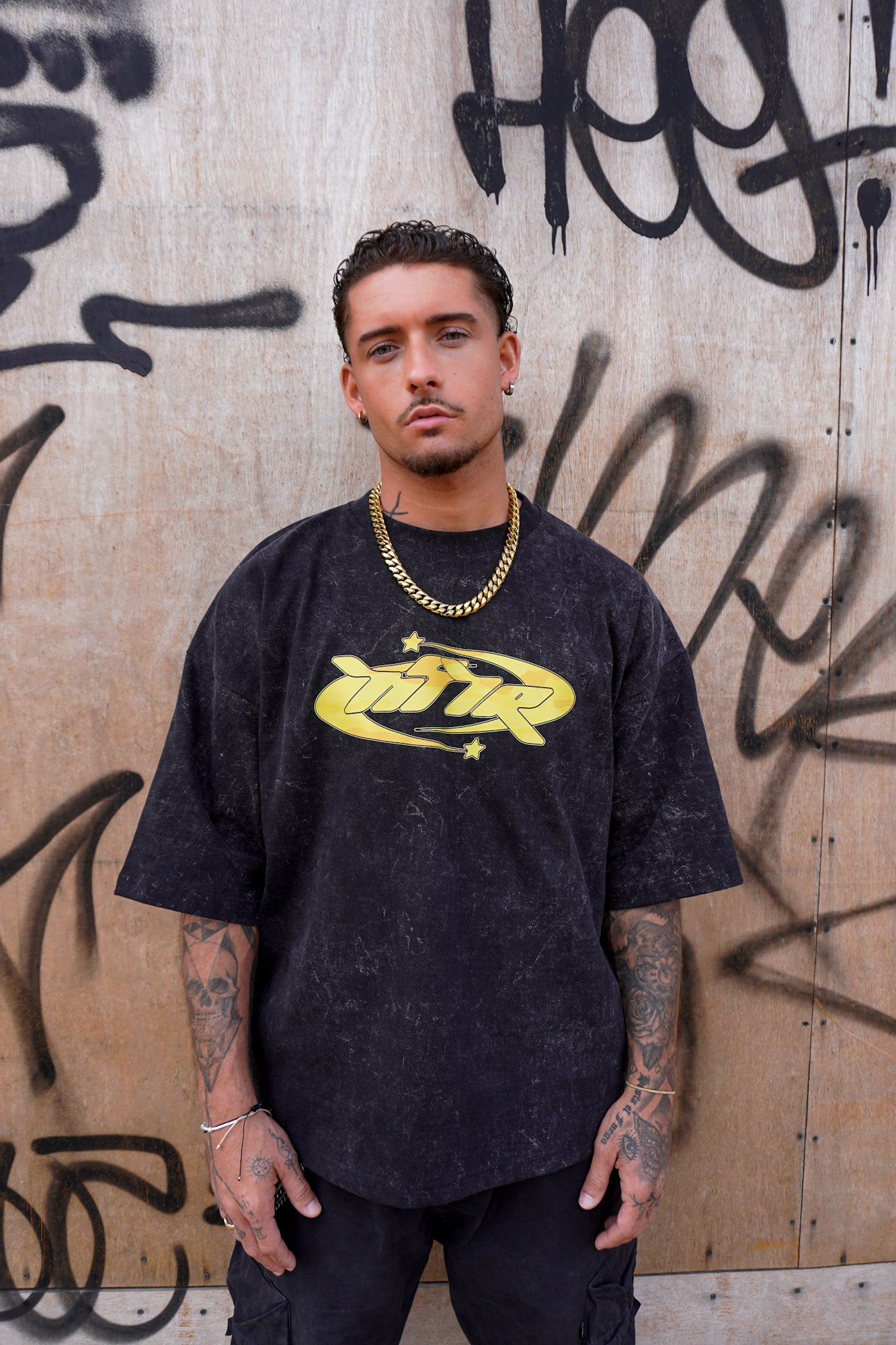 Cosmo Yellow Camo Acid Wash