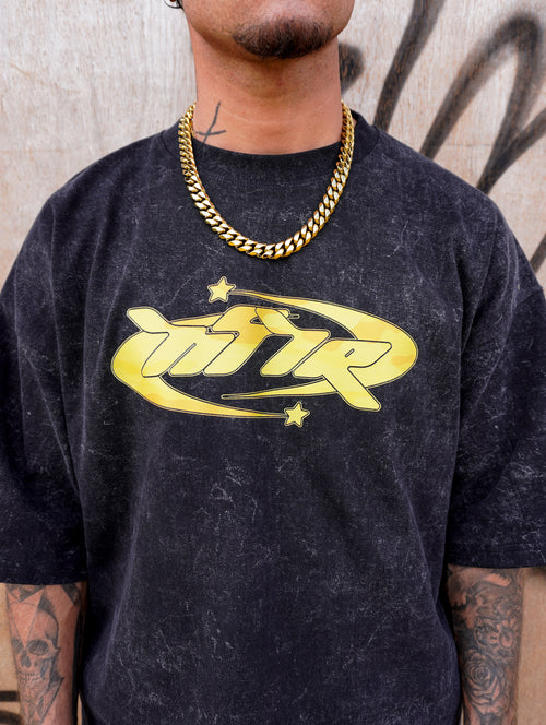 Cosmo Yellow Camo Acid Wash